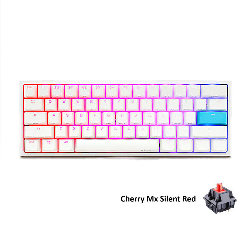 Ducky One 2 Mini Rgb Cherry Blue Rgb Switch Keyboard With Arabic Layout White Dkon61st Caralwwt1 Blue